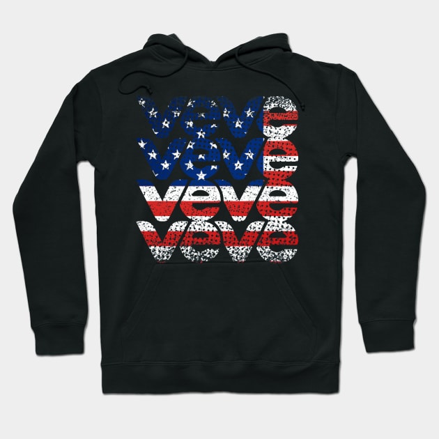 VeVe USA America Flag Hoodie by info@dopositive.co.uk